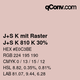 Farbcode: J+S K mit Raster - J+S K 810 K 30% | qconv.com