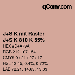 Color code: J+S K mit Raster - J+S K 810 K 55% | qconv.com