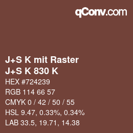 Farbcode: J+S K mit Raster - J+S K 830 K | qconv.com