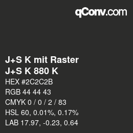 Farbcode: J+S K mit Raster - J+S K 880 K | qconv.com