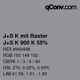 Farbcode: J+S K mit Raster - J+S K 900 K 55% | qconv.com