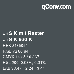 Code couleur: J+S K mit Raster - J+S K 930 K | qconv.com