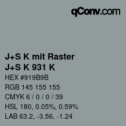 Code couleur: J+S K mit Raster - J+S K 931 K | qconv.com
