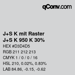 Farbcode: J+S K mit Raster - J+S K 950 K 30% | qconv.com