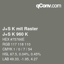 Code couleur: J+S K mit Raster - J+S K 960 K | qconv.com