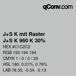 Farbcode: J+S K mit Raster - J+S K 960 K 30% | qconv.com