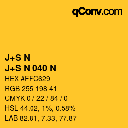 Code couleur: J+S N - J+S N 040 N | qconv.com