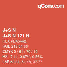 Code couleur: J+S N - J+S N 121 N | qconv.com