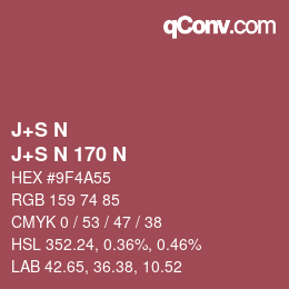 Código de color: J+S N - J+S N 170 N | qconv.com