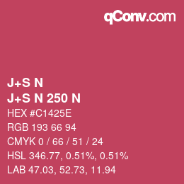 カラーコード: J+S N - J+S N 250 N | qconv.com