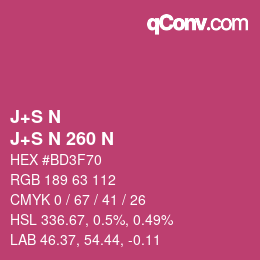 カラーコード: J+S N - J+S N 260 N | qconv.com