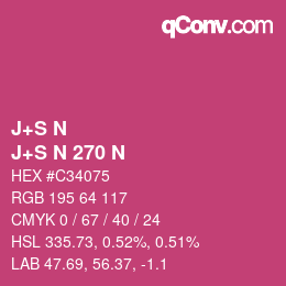 カラーコード: J+S N - J+S N 270 N | qconv.com