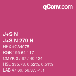 Código de color: J+S N - J+S N 270 N | qconv.com