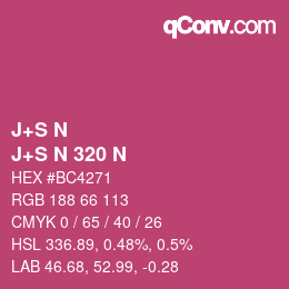 Farbcode: J+S N - J+S N 320 N | qconv.com