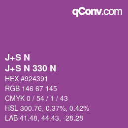 Código de color: J+S N - J+S N 330 N | qconv.com