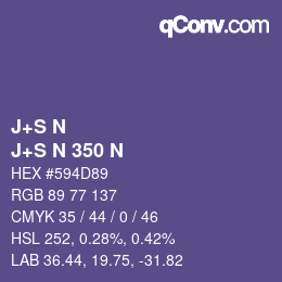 Code couleur: J+S N - J+S N 350 N | qconv.com