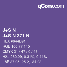 カラーコード: J+S N - J+S N 371 N | qconv.com