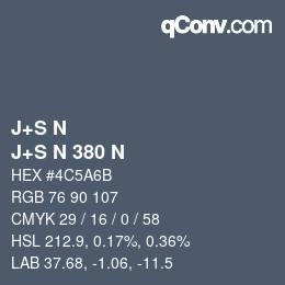 カラーコード: J+S N - J+S N 380 N | qconv.com