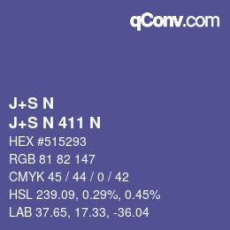 カラーコード: J+S N - J+S N 411 N | qconv.com