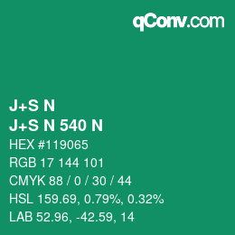 Código de color: J+S N - J+S N 540 N | qconv.com