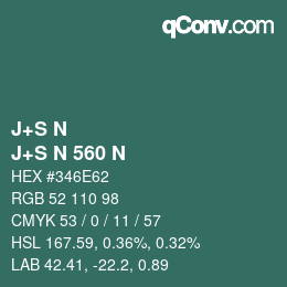 Código de color: J+S N - J+S N 560 N | qconv.com