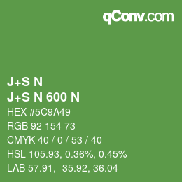 カラーコード: J+S N - J+S N 600 N | qconv.com