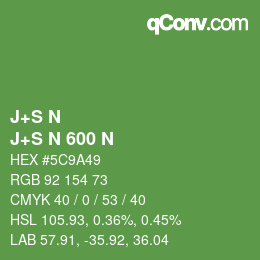 Código de color: J+S N - J+S N 600 N | qconv.com