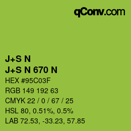 Código de color: J+S N - J+S N 670 N | qconv.com