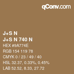 Código de color: J+S N - J+S N 740 N | qconv.com