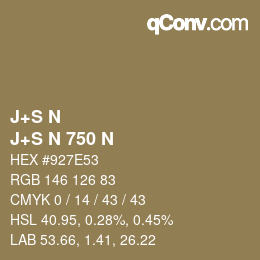 Code couleur: J+S N - J+S N 750 N | qconv.com