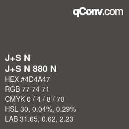 カラーコード: J+S N - J+S N 880 N | qconv.com