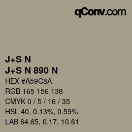 Código de color: J+S N - J+S N 890 N | qconv.com