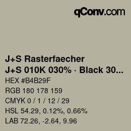 Farbcode: J+S Rasterfaecher - J+S 010K 030% · Black 30% | qconv.com