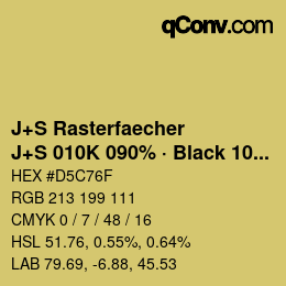 Code couleur: J+S Rasterfaecher - J+S 010K 090% · Black 10% | qconv.com