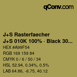 Farbcode: J+S Rasterfaecher - J+S 010K 100% · Black 30% | qconv.com