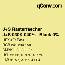 Farbcode: J+S Rasterfaecher - J+S 030K 040% · Black 0% | qconv.com