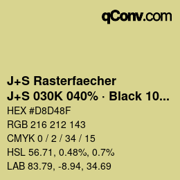 Farbcode: J+S Rasterfaecher - J+S 030K 040% · Black 10% | qconv.com