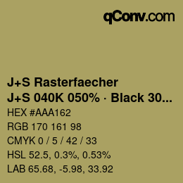 Code couleur: J+S Rasterfaecher - J+S 040K 050% · Black 30% | qconv.com