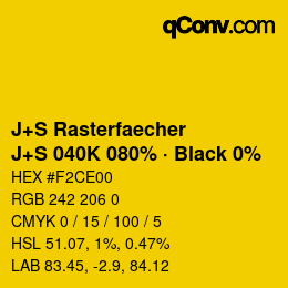 Farbcode: J+S Rasterfaecher - J+S 040K 080% · Black 0% | qconv.com