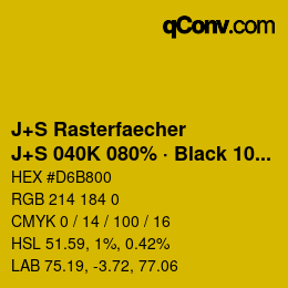 Code couleur: J+S Rasterfaecher - J+S 040K 080% · Black 10% | qconv.com