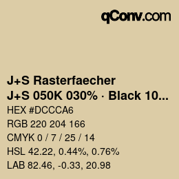 Code couleur: J+S Rasterfaecher - J+S 050K 030% · Black 10% | qconv.com
