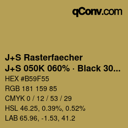 カラーコード: J+S Rasterfaecher - J+S 050K 060% · Black 30% | qconv.com