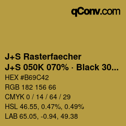 Farbcode: J+S Rasterfaecher - J+S 050K 070% · Black 30% | qconv.com