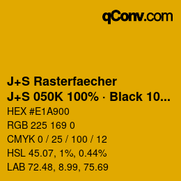 Code couleur: J+S Rasterfaecher - J+S 050K 100% · Black 10% | qconv.com