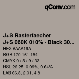 Código de color: J+S Rasterfaecher - J+S 060K 010% · Black 30% | qconv.com