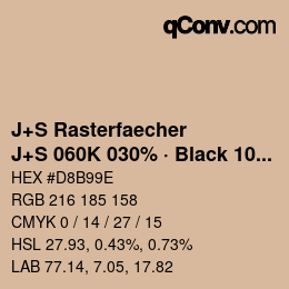 Farbcode: J+S Rasterfaecher - J+S 060K 030% · Black 10% | qconv.com