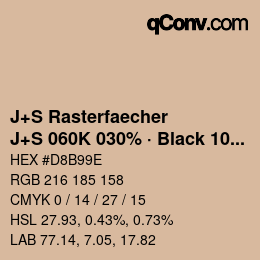 Color code: J+S Rasterfaecher - J+S 060K 030% · Black 10% | qconv.com