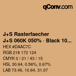 Code couleur: J+S Rasterfaecher - J+S 060K 050% · Black 10% | qconv.com