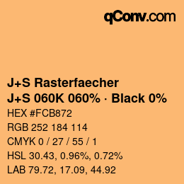 Code couleur: J+S Rasterfaecher - J+S 060K 060% · Black 0% | qconv.com