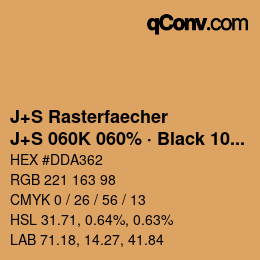 Farbcode: J+S Rasterfaecher - J+S 060K 060% · Black 10% | qconv.com